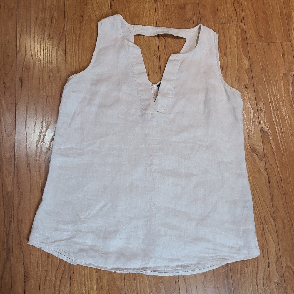 Harve Benard sleeveless washable linen top